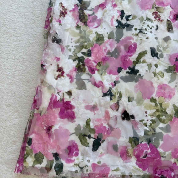 NWT Jessica Howard Floral Dress Pink Sheer Overlay Short Sleeve Elegant Size 16 - Picture 6 of 16
